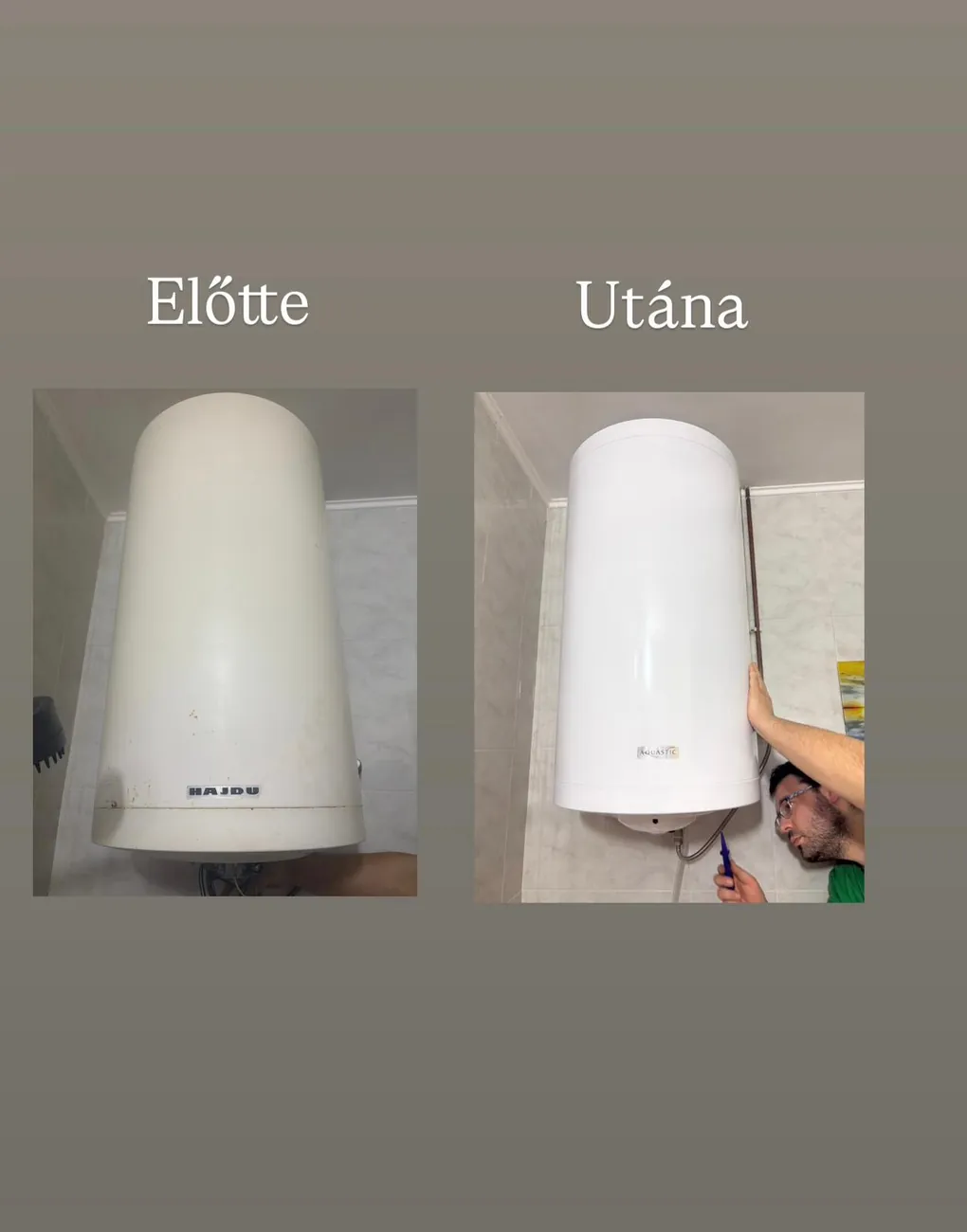 Bojlercsere — előtte és utána (2)